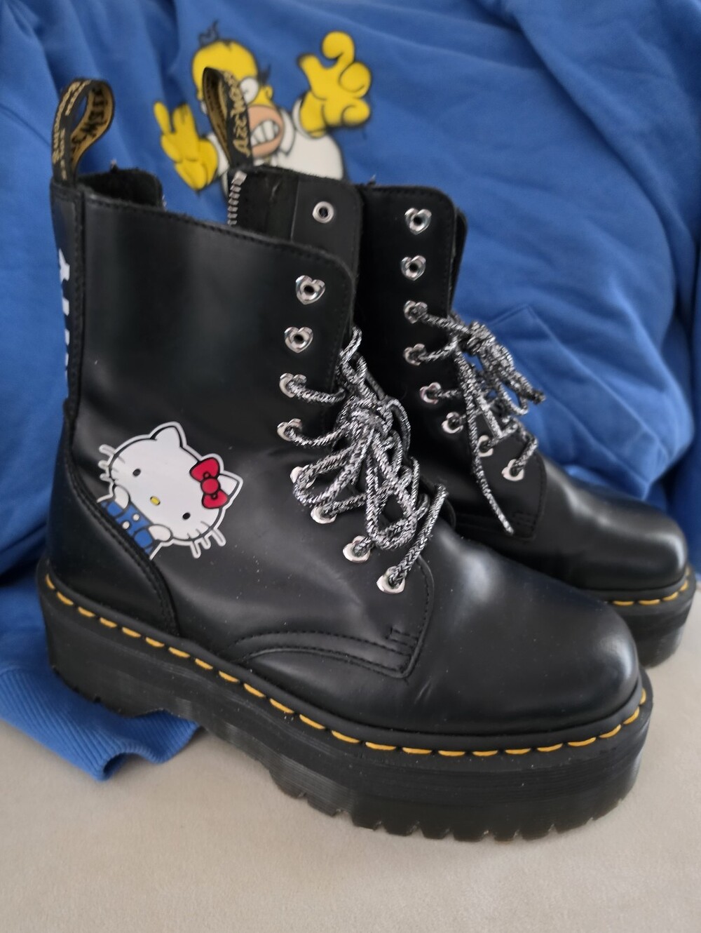 Dr Martens Hello Kitty Platform Combat Jadon Boots